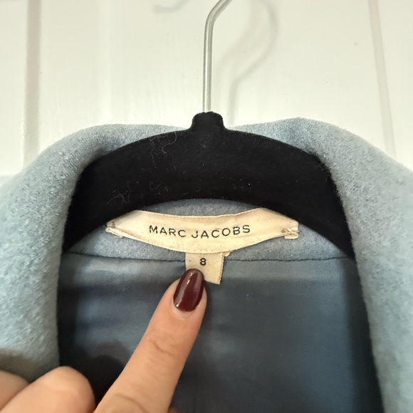 Marc Jacobs Women's Light Blue Pea Coat - Picture 2 of 8